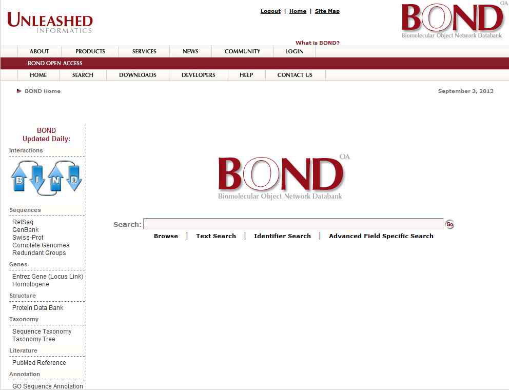 BIND 데이터베이스 웹 페이지
