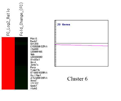 Microarray data clustering hierarchical tree 선택 결과