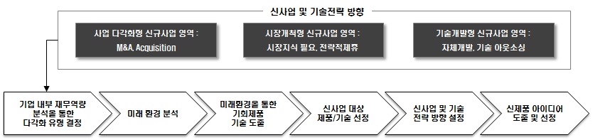 신시장 개척과 기존 시장 확장에 따른 차별적인 프로세스 전개