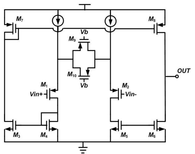 Differential to Single OTA Schematic