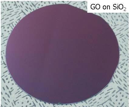 GO layer를 도포한 4-inch silicon wafer.