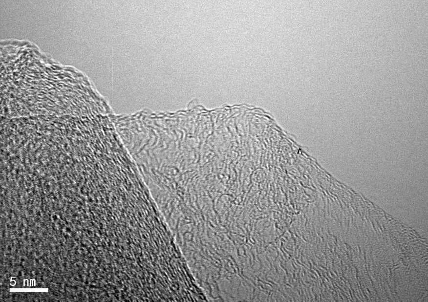 TEM image after dry ice treatment