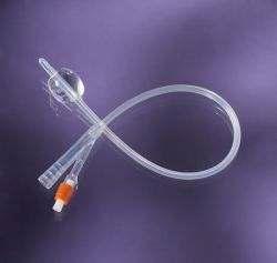 Ballooning catheter with normal saline ballooning