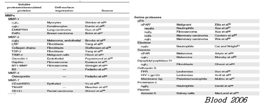 Proteinase associated with integrins