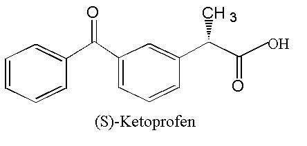 Chemical structure of (S)-ketoprofen