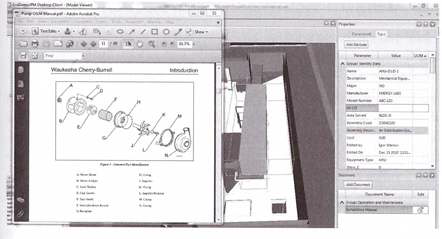 BIM 모델과 PDF 포맷의 매뉴얼과의 연계