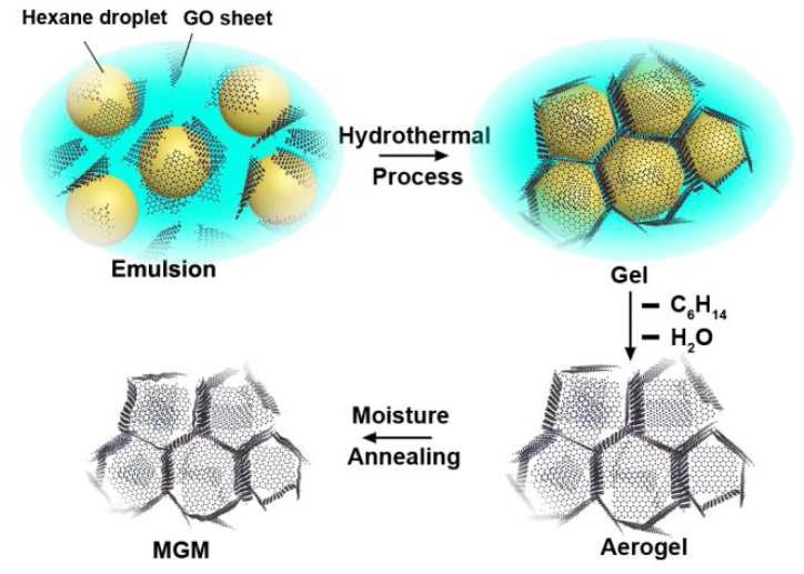 Schematic illustration of the preparation of a MGM.