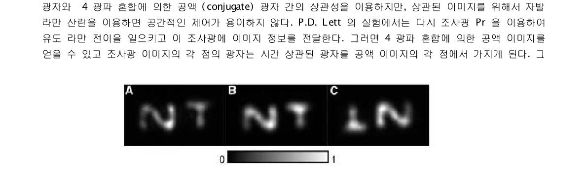 상관된 양자 이미지 [그림 인용, Science 321, 544 (2008)]