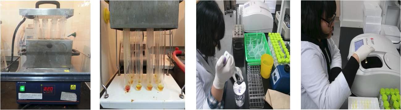 Chromium oxide analysis for the apparent digestibility test of citrus by-product containing diets.