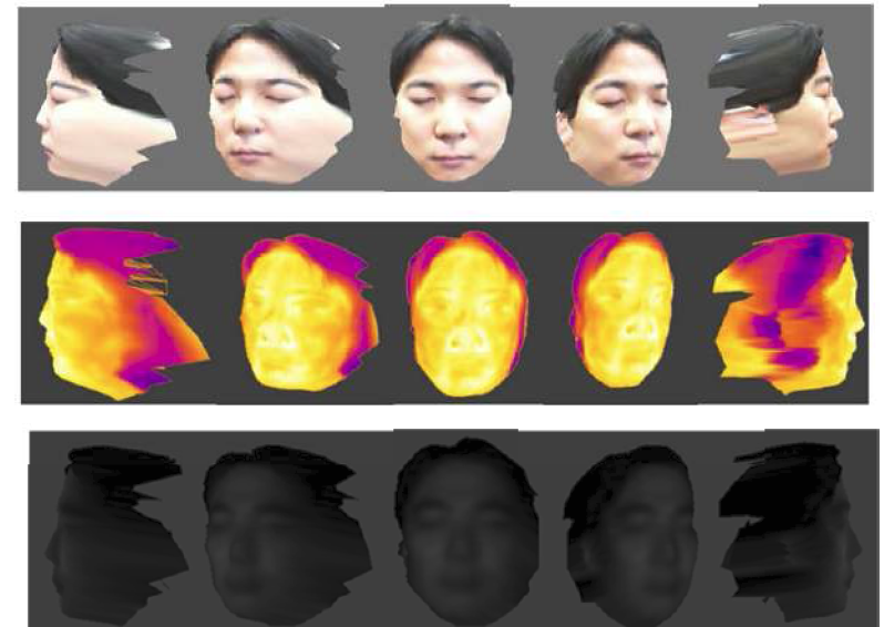 생성된 3D 융합 얼굴 데이터