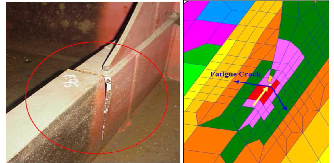 피로취약부 균열 및 해석의 예