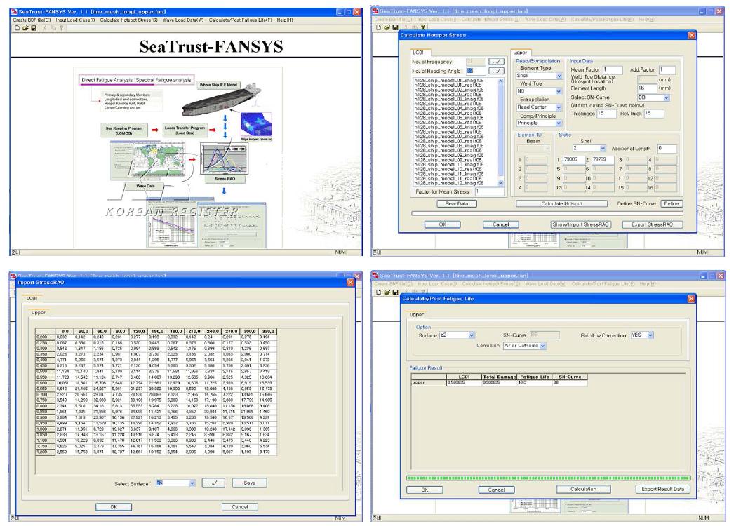 한국선급의 통계 피로해석 프로그램 FANSYS