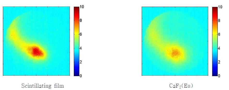 섬광체의 종류에 따른 Tl-204 베타선원의 섬광영상