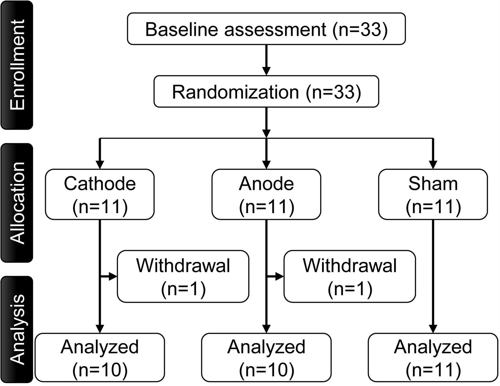 tDCS 연구 모식도