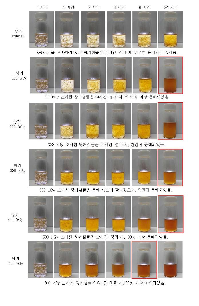 Me에서 전자빔 처리에 따른 왕겨의 용해 특성 이미지