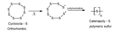 polymerization of sulfur