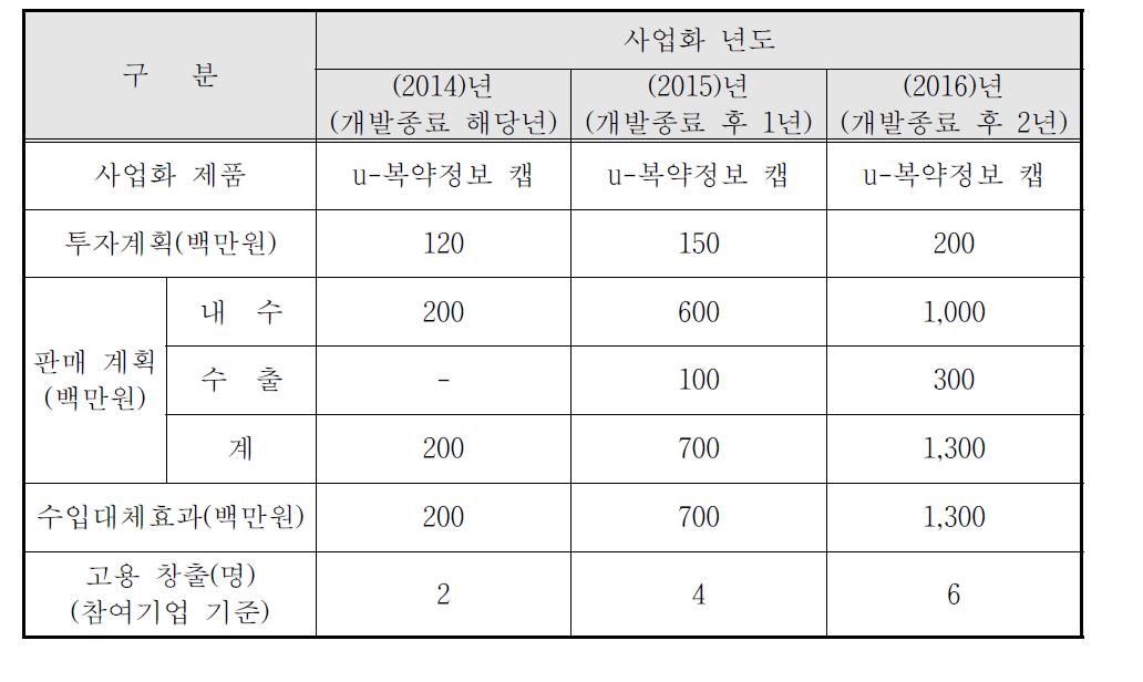 사업화 계획