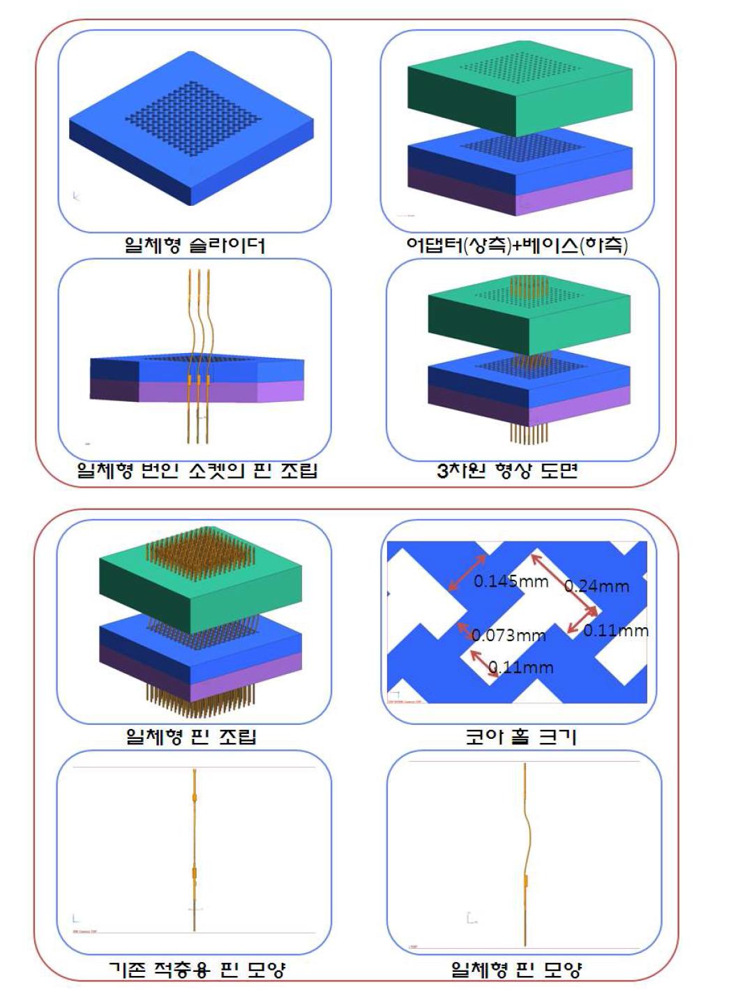 1 3D CAD를 이용한 0.35mm pitch LGA Burn-in Socket 선행 연구