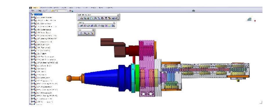 Angle head spindle assembly