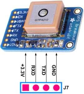 J7 외부 직렬포트(UART)와 GPS와의 연결