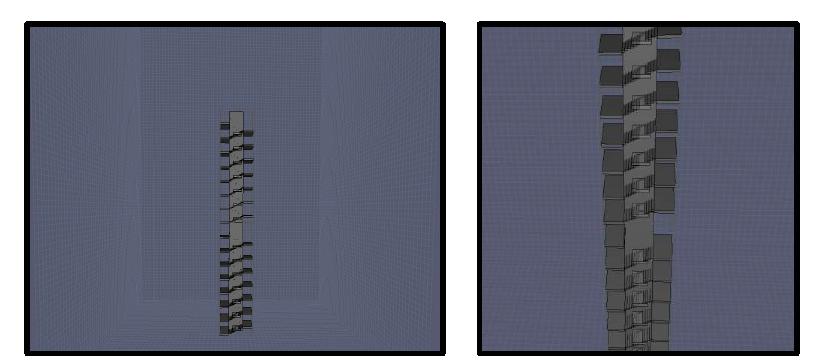 (좌측) 초고층 건물 콘크리트 정면 (투명) (우측) 초고층 건물 콘크리트 70도 각 내려보기 (투명)