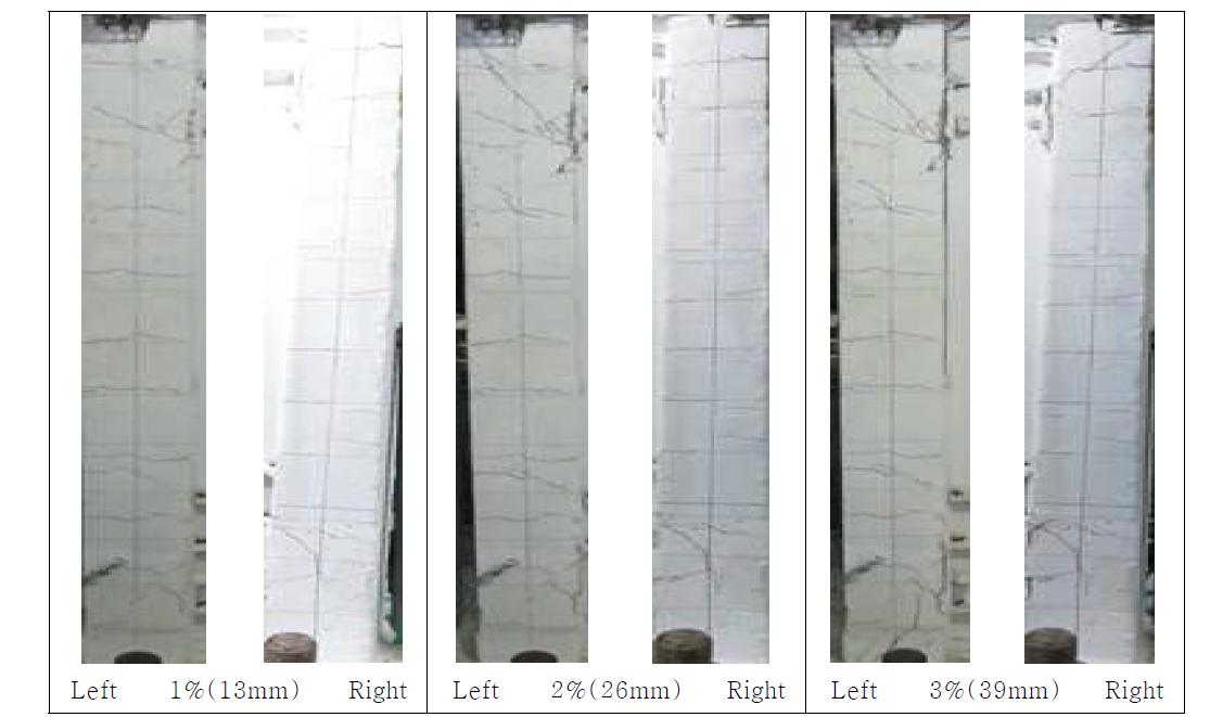 SR 실험체의 균열