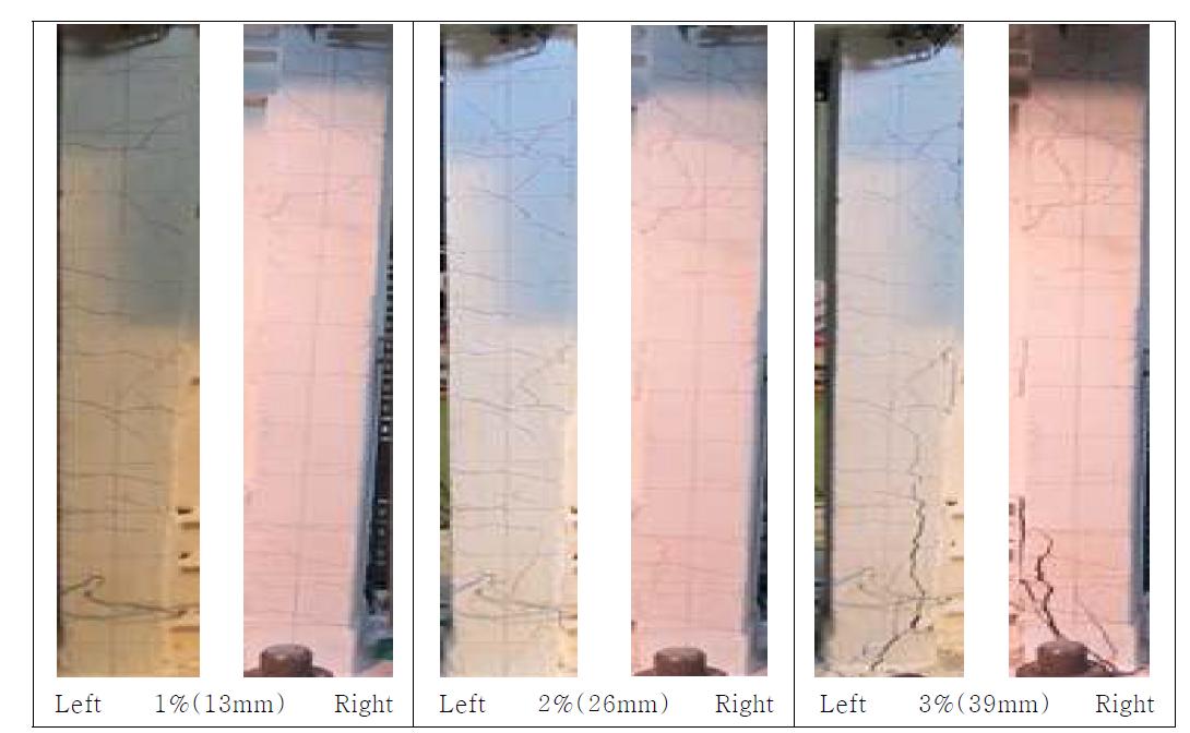 SR-A 실험체의 균열