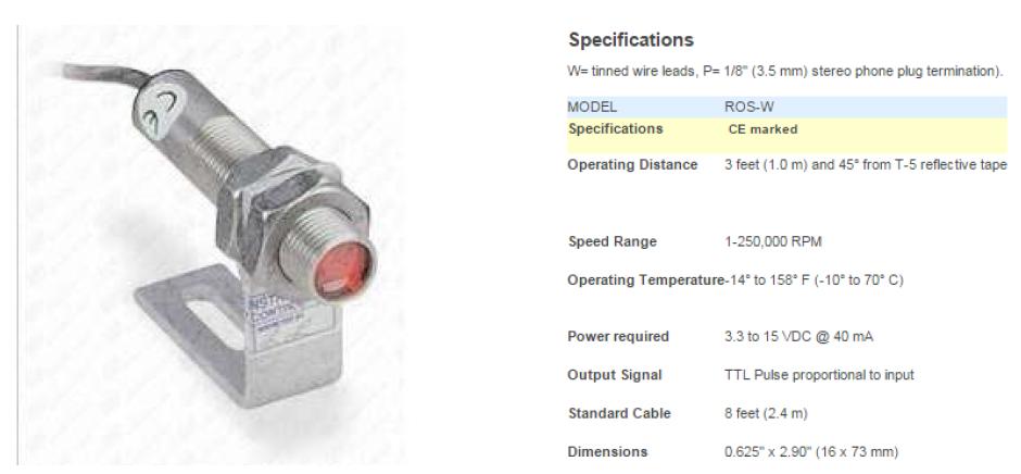 Tachometer Specifications