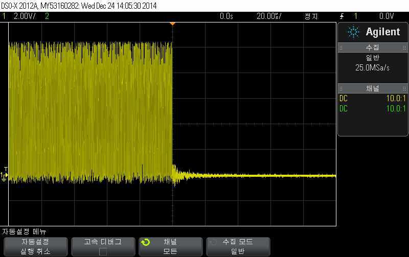 17VDc 증대후 Pulse Dragging 현상 감소