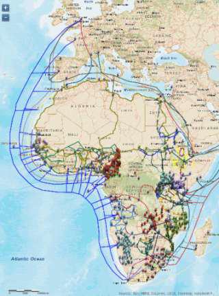 Topology map of Ubuntunet Alliance