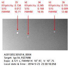 A2013052305014_0004에 찍힌 별들의 shape parameter