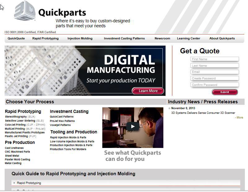 Digital Manufacturing 전문서비스, Quickparts