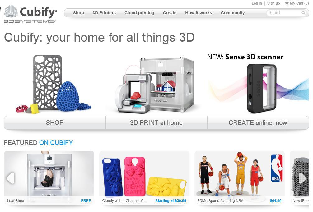 Cubify의 3D프린팅 온라인 서비스