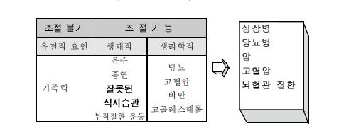 주요 질환의 위험요인(Risk Factors of Some Major Diseases)