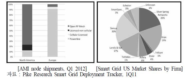 미국과 유럽의 스마트 그리드 시장에서의 개방형 RF 역할 비교