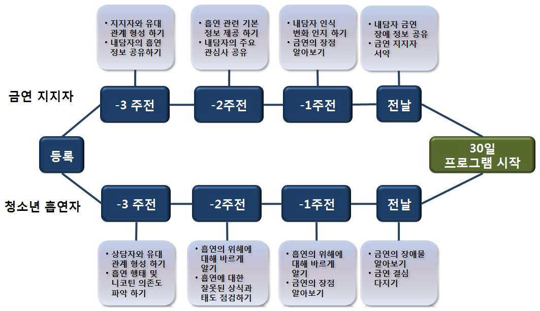 ‘청소년 금연상담전화’금연 사전 준비 프로그램 및 지지자 프로그램