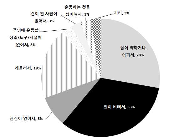 그림 13. 규칙적인 운동을 실시하지 않는 이유