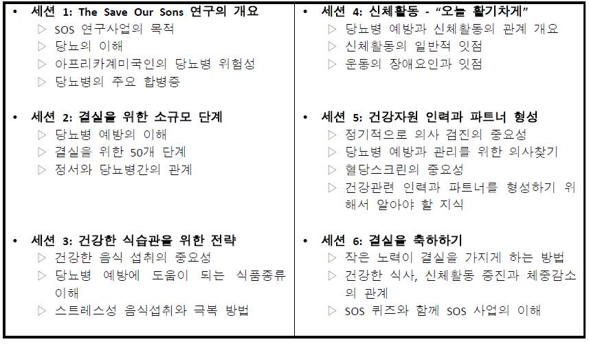 미국 아프리카 미국인의 당뇨병 예방을 위한 건강지도자가 수행한 중재