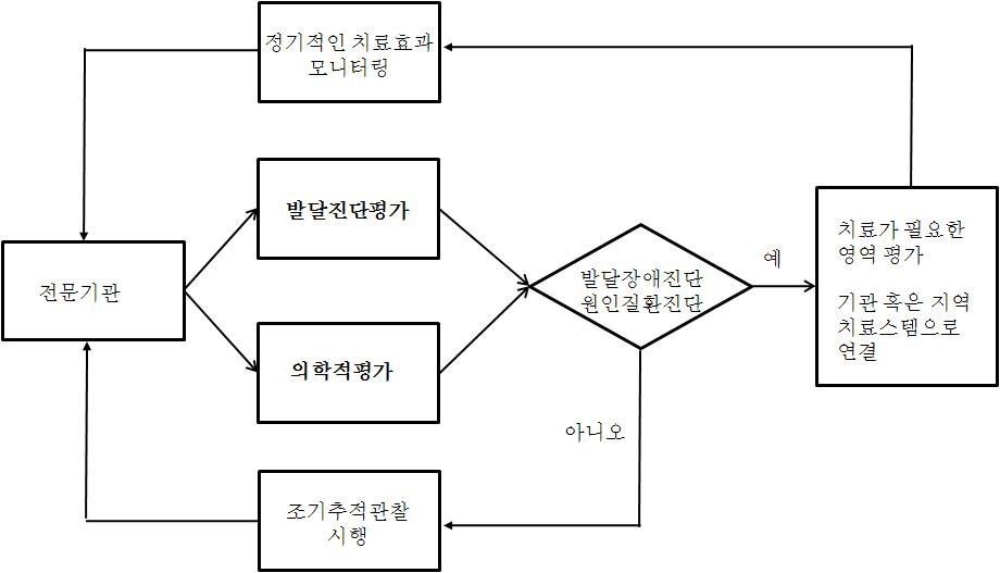 전문기관에서 발달진단평가 및 의학적평가 지침안