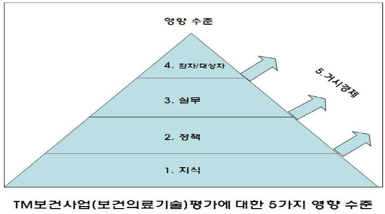 전통의약보건사업의 영향 평가 수준