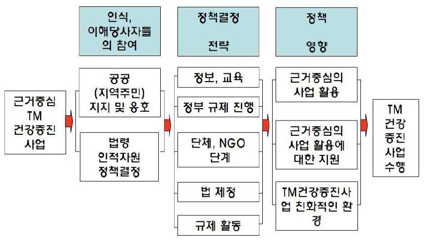 근거 중심의 전통의료를 이용한 건강증진사업 확산을 위한 정책 틀