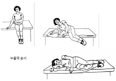 누울 때 순서