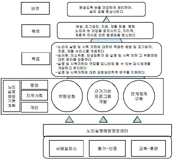 그림 14. 노인실명예방을 위한 공중보건학적 모델