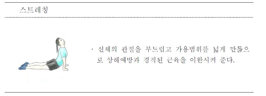 유연성 향상 신체활동