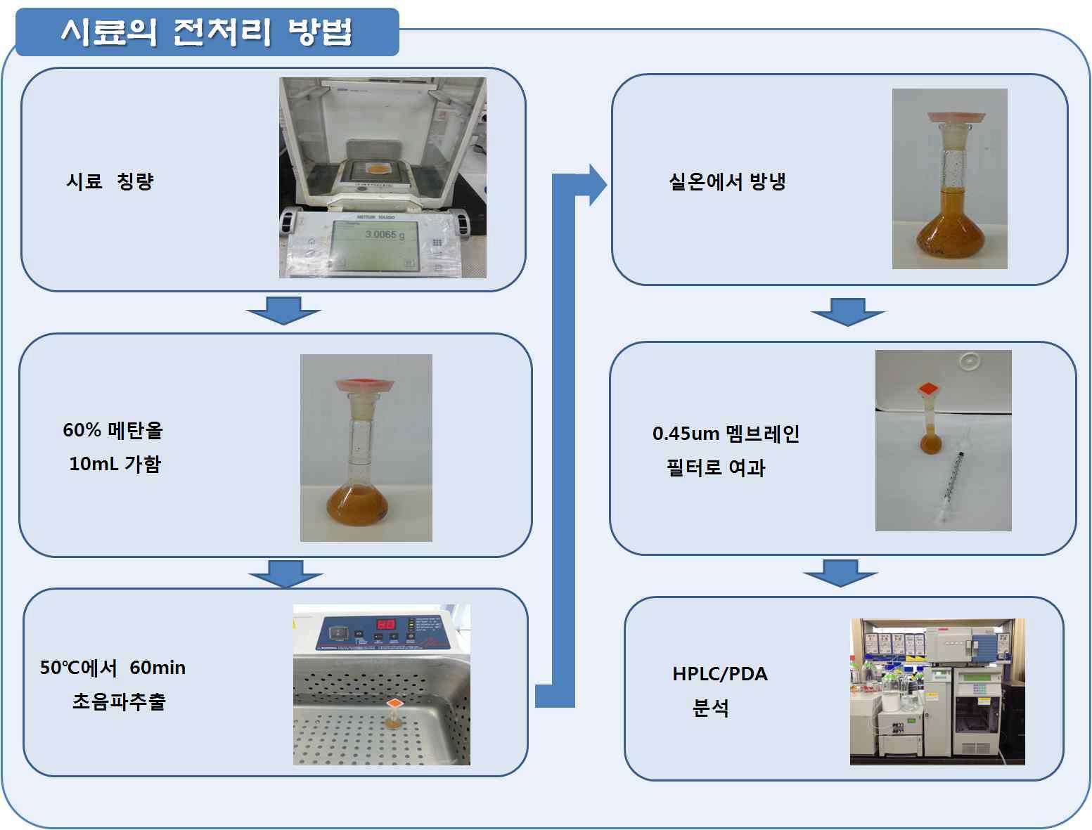 로즈힙분말 시료의 전처리 방법