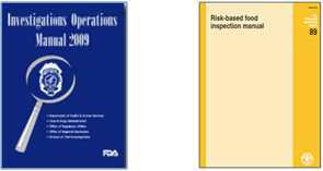 Investigations operations manual(FDA) 및 Risk-based food inspection manual(FAO)