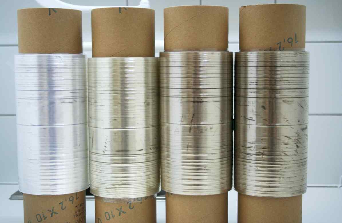 LDPE films containing silver nanoparticles of 0, 50, 185, and 250 ppm.