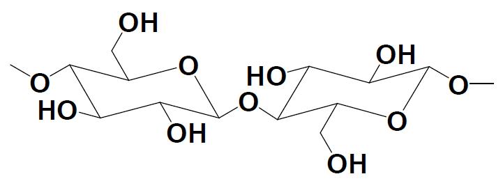 Cellobiose repeating unit for cellulose