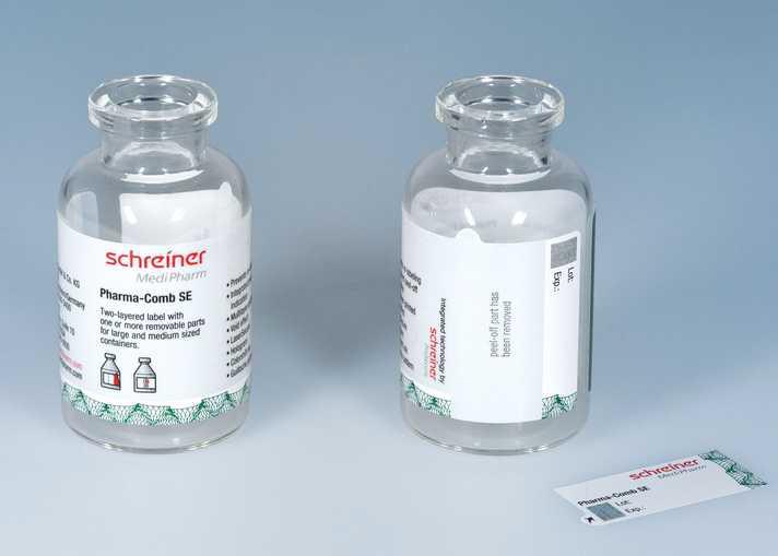 Schreiner MediPharm사의 라벨 제품 샘플