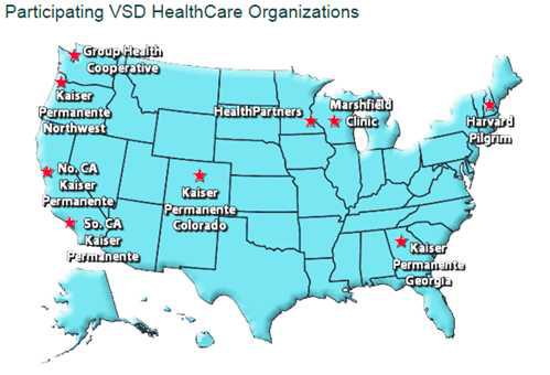 VSD 참여 의료기관 분포